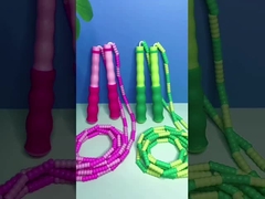 বাঁশের জাম্পিং দড়ি গোলাপী + সবুজ